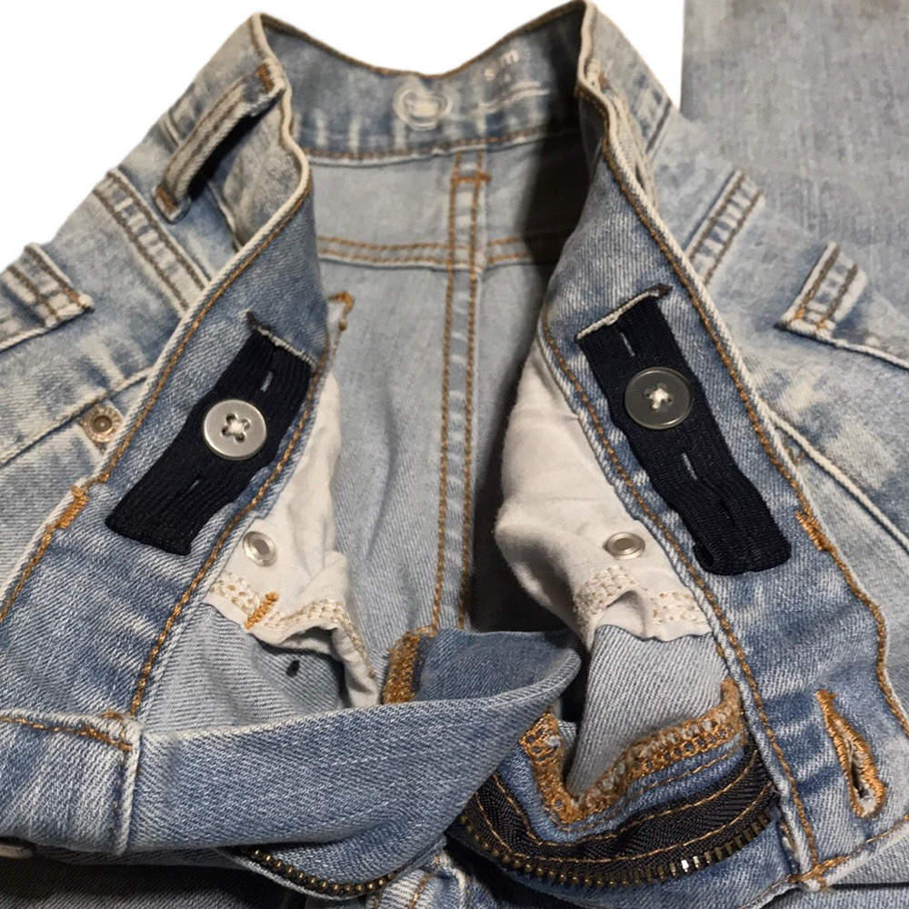 WONDER NATION—SLIM—Boys’ Light Wash Blue Denim Jeans Adjustable Waistband—14Slim - Picture 8 of 17